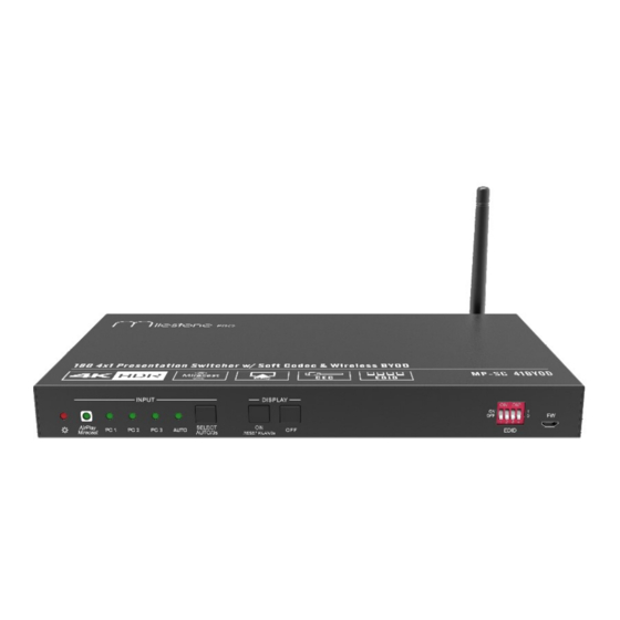 Milestone pro MP-SC-41BYOD Switcher Manuals