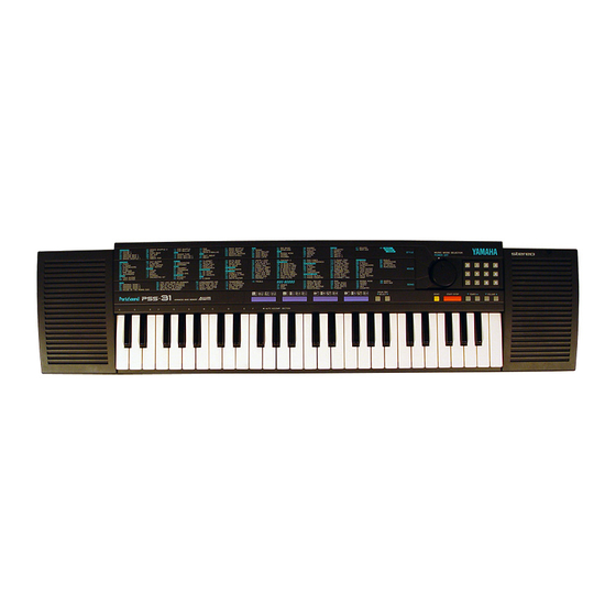 Yamaha PortaSound PSS-31 Owner's Manual