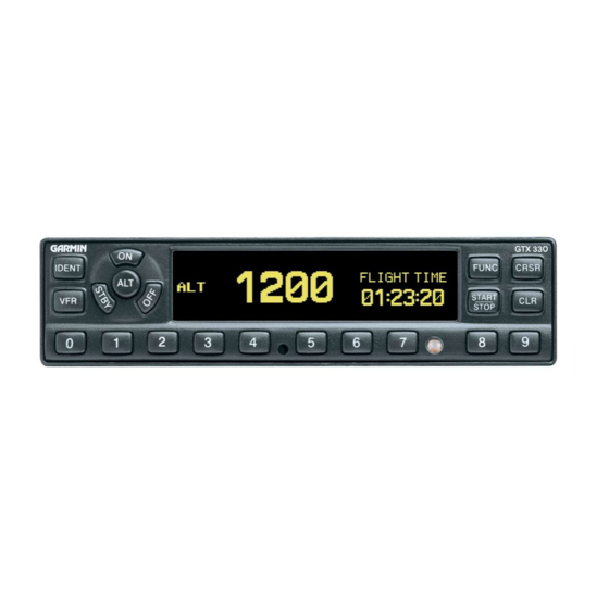 Garmin GTX 330 Series Manual