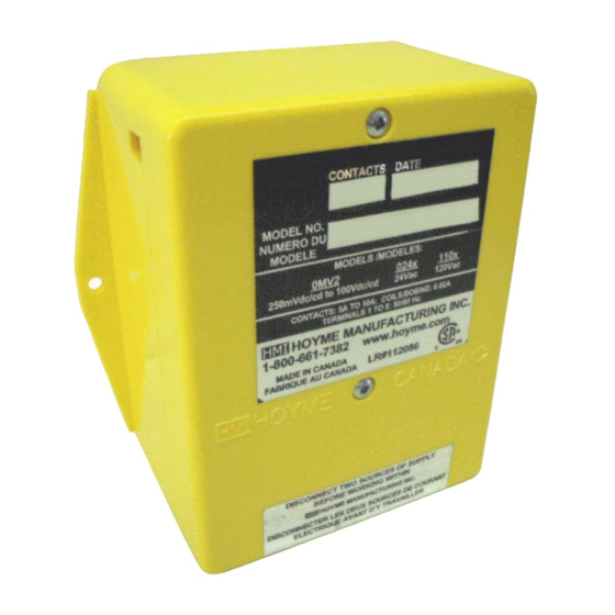 HMI HOYME ADP-1103-TWP Installation Instructions