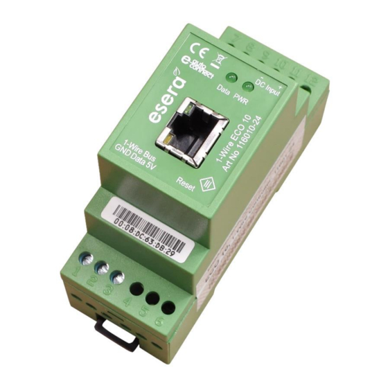 esera automation ECO 10 Manuals