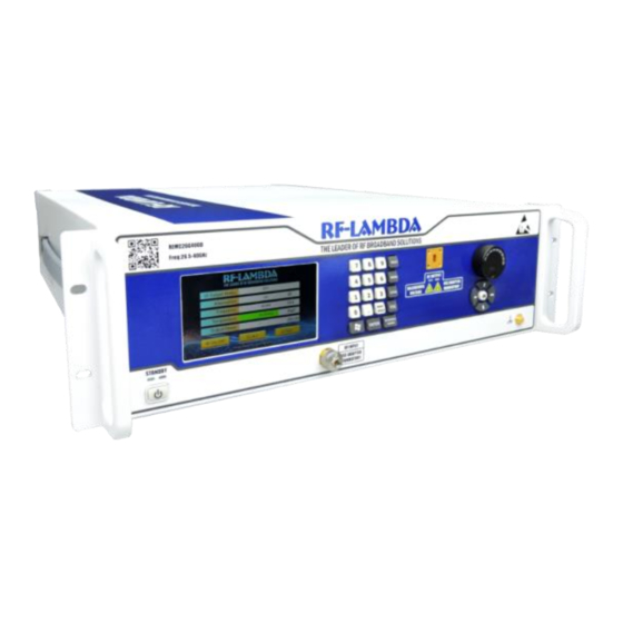 RF-Lambda REMC26G40GD EMC Power Amplifier Manuals