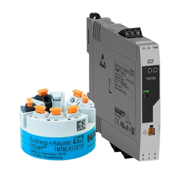 Endress+Hauser iTEMP TMT82 HART 7 Special Documentation