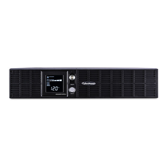 CyberPower OR1500PFCRT2U User Manual