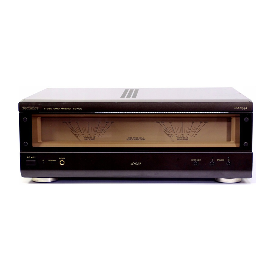 Technics su-v450 Operating Instructions Manual