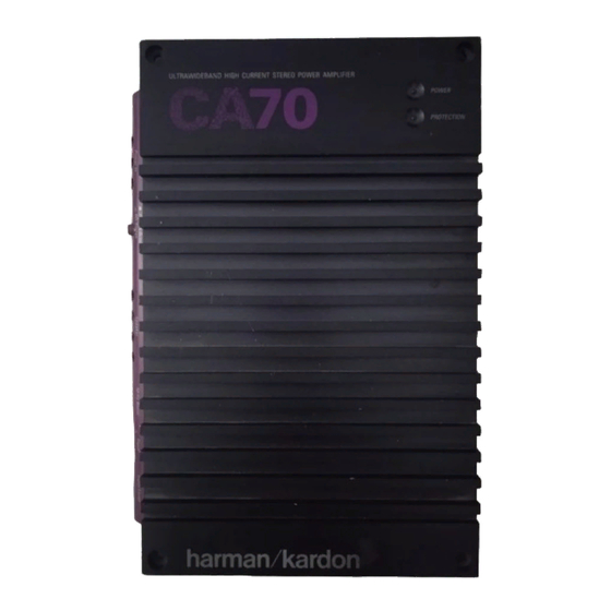 Harman Kardon CA140Q Owner's Manual