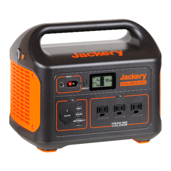 Jackery Explorer 1000 User Manual
