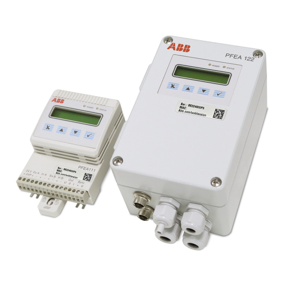 ABB PFEA 122 Manuals