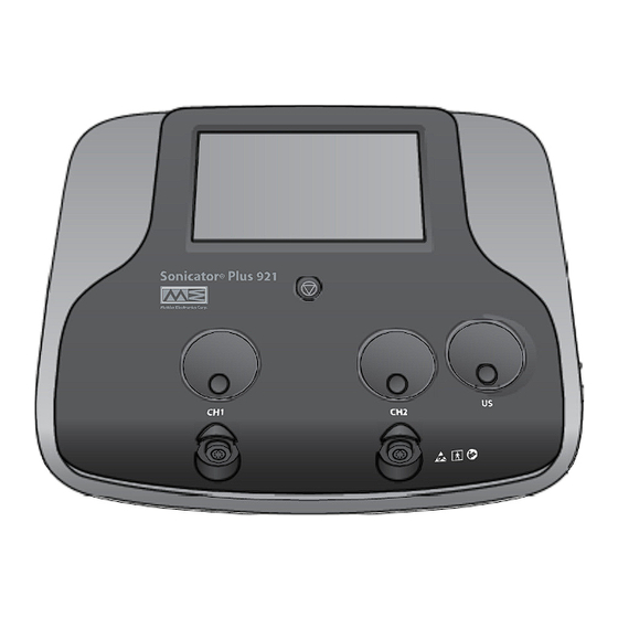 Mettler Electronics Sonicator Plus 921 Operation Manual