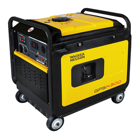 Wacker Neuson GPi 3200 Operator's Manual