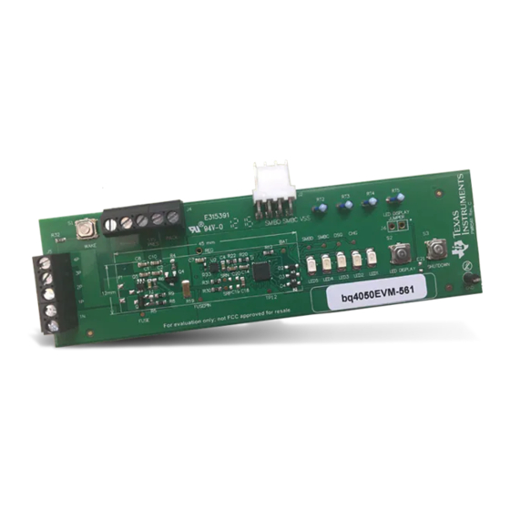 Texas Instruments bq4050EVM-561 User Manual