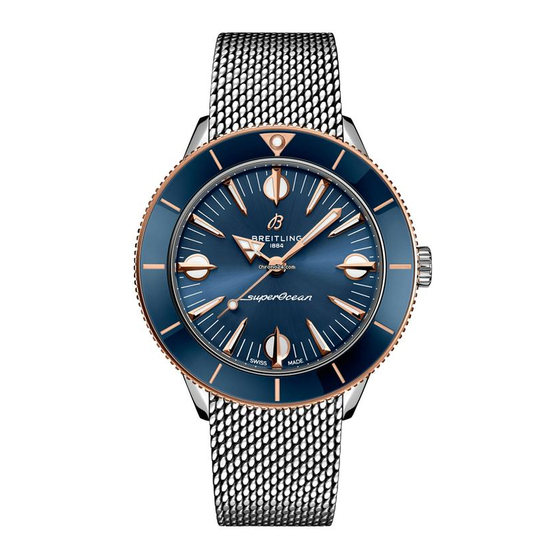 Breitling SUPEROCEAN HERITAGE Instructions For Use Manual