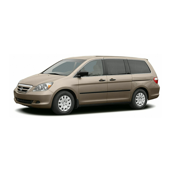 Honda 2005 Odyssey Installation Instructions Manual