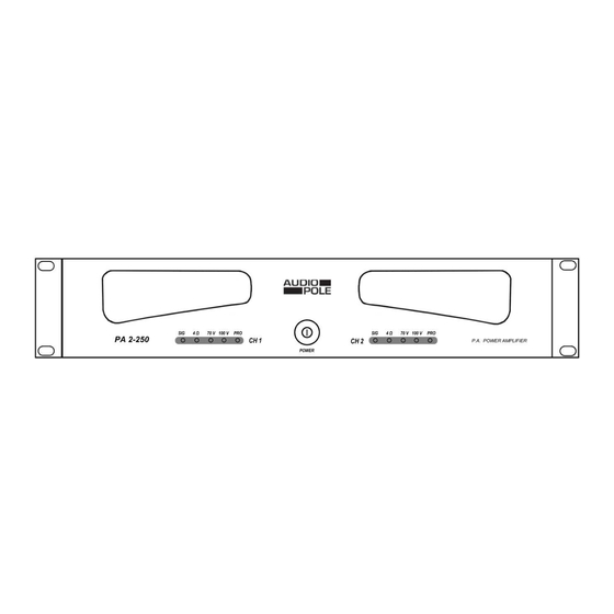 Audio Pole PA 4-250 User Manual