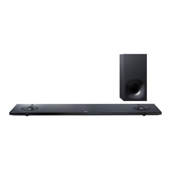 User Manuals: Sony HT-NT5 Sound Bar System