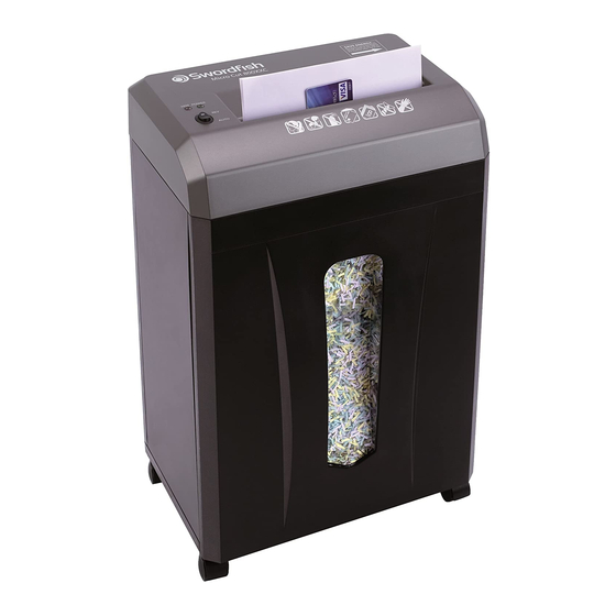 Swordfish Home-Office Shredder 800XXC Operating Instructions Manual
