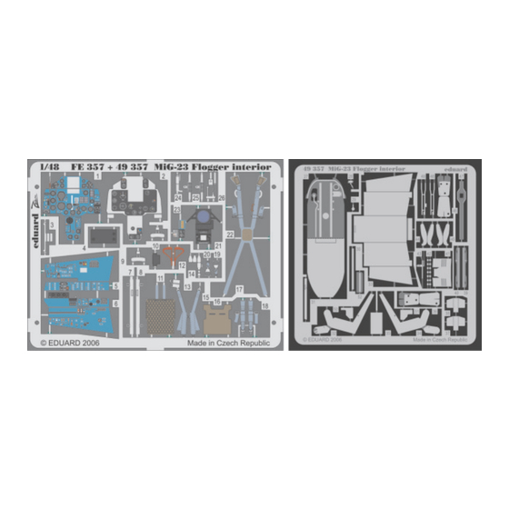 Eduard MiG-23 Flogger B interior Quick Start Manual