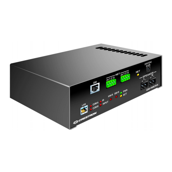 Crestron QM-RMCRX Operation Manual
