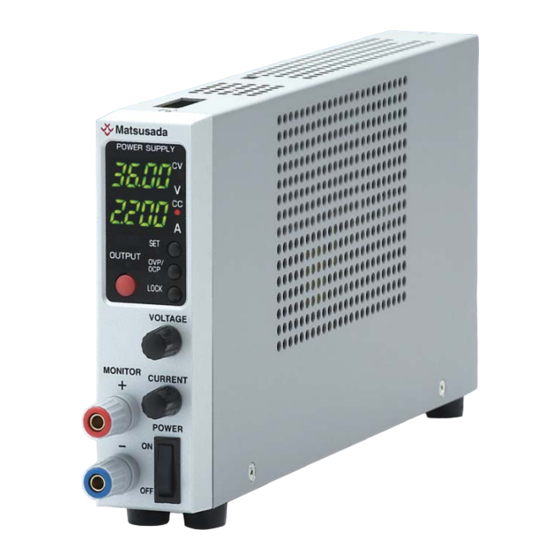 Matsusada R4K-80 Series Instruction Manual