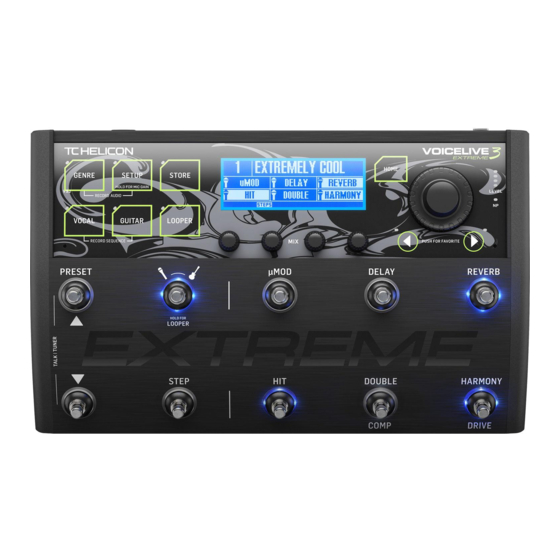TC-Helicon VOICELIVE 3 EXTREME Quick Start Manual