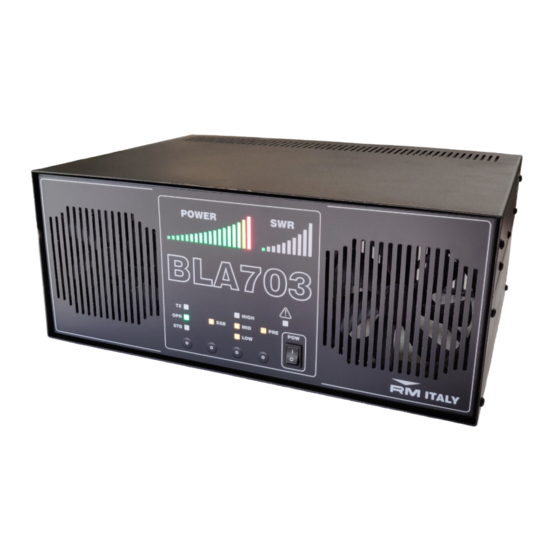 RM Italy BLA703 Quick Start Manual