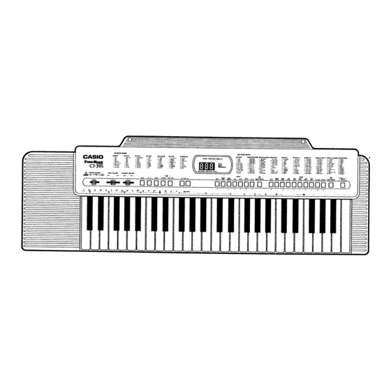 Casio ToneBank CT-395 Operation Manual