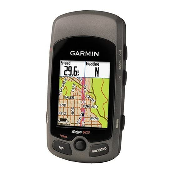Garmin Edge Edge 605 Owner's Manual