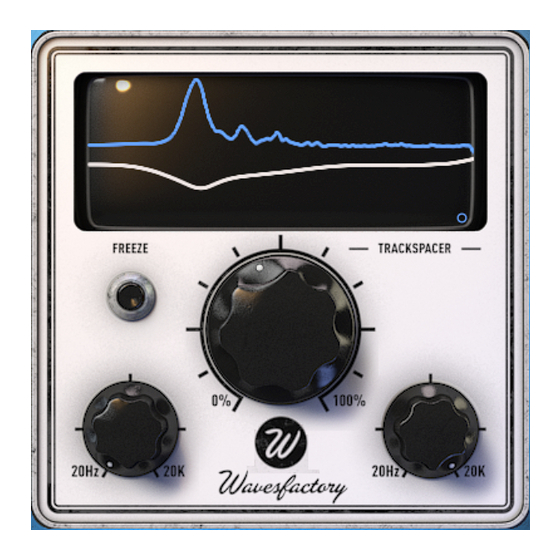 User Manuals: Wavefactory Trackspacer 2.0 EQ Plug-in