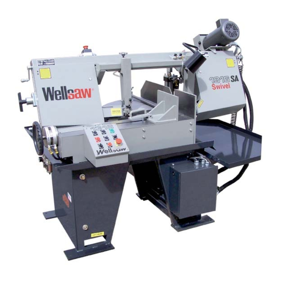 Wellsaw 1316S-SA Operating & Maintenance Manual