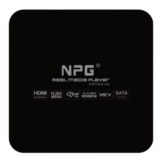 NPG MP700 Manuals