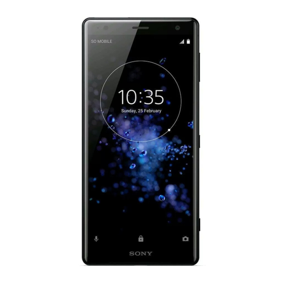 Sony Xperia XZ2A Startup Manual