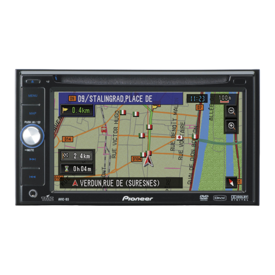 Pioneer AVIC-D3 Quick Start Manual