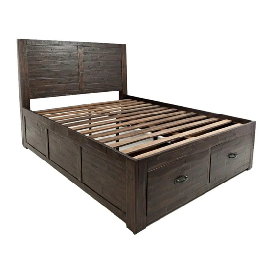 Jofran JACKSON LODGE QUEEN STORAGE BED 1605-85 Assembly Instructions & Parts List