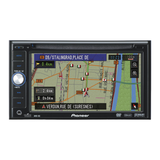 Pioneer Avic-D3 Operation Manual