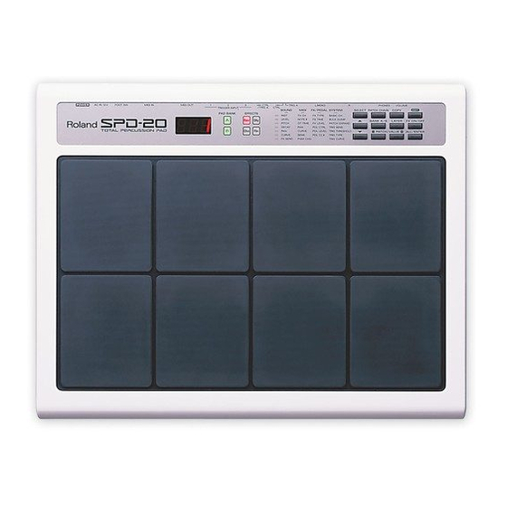 Roland SPD-20 Owner's Manual