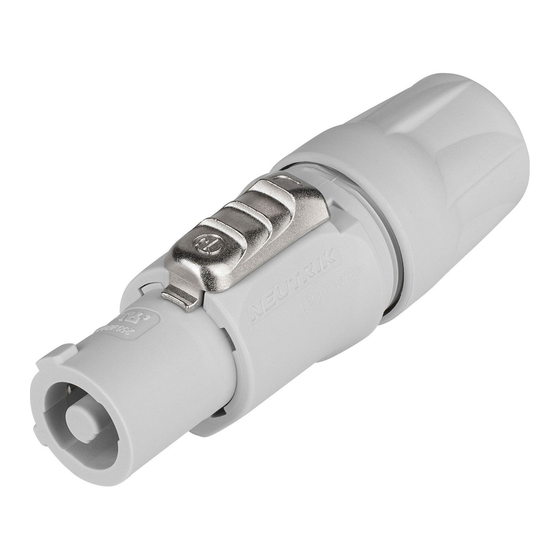 NEUTRIK Powercon NAC3FCB Operating Instructions
