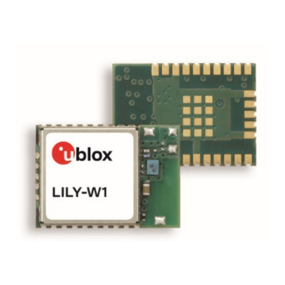 u-blox LILY-W1 Series Manuals