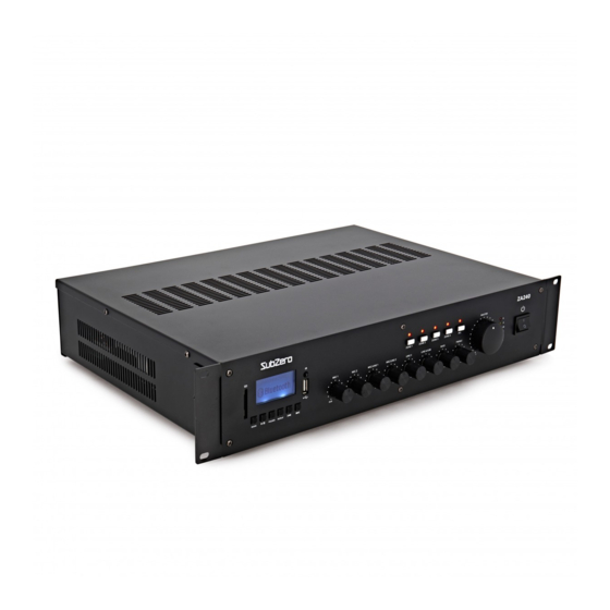 Subzero AMPLIFIER Series User Manual