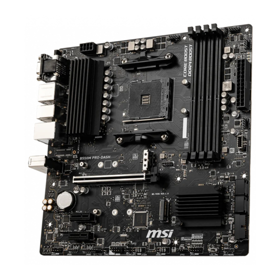 MSI B550M PRO-DASH Quick Start Manual