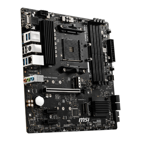 MSI B550M PRO-DASH Quick Start Manual
