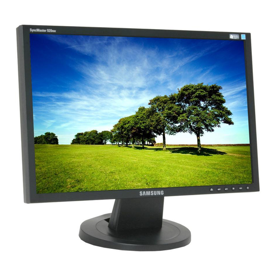 Samsung 920NW - SyncMaster - 19" LCD Monitor User Manual
