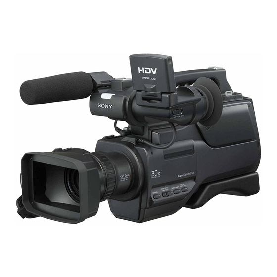 Sony HVR-HD1000U User Manual