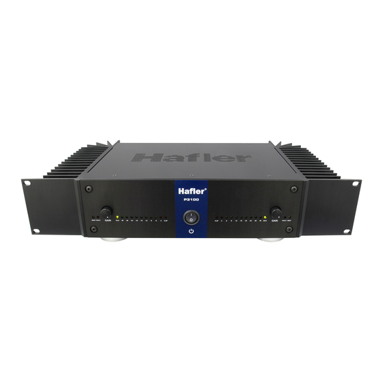 Hafler P3100 User Manual