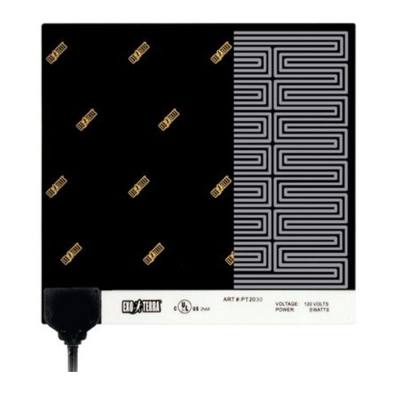 Exo Terra HEAT MAT Operating Instructions Manual