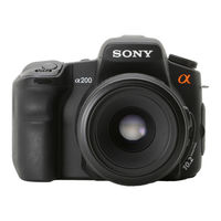 Sony DSLR-A200 - alpha; Digital Single Lens Reflex Camera Specifications