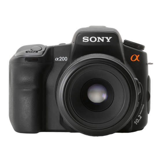 Sony DSLR-A200 Marketing Specifications (DSLR-A200) Specifications