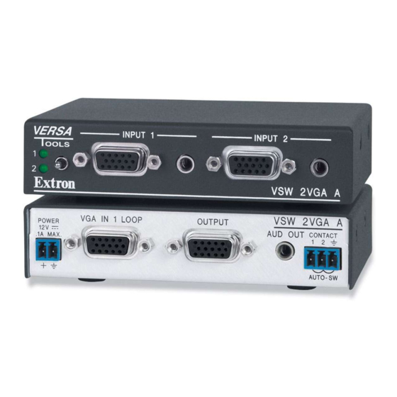 Extron electronics VSW 2VGA A Specifications