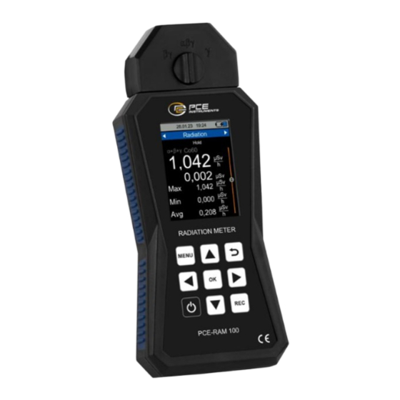 PCE Instruments PCE-RAM 100 Manuals