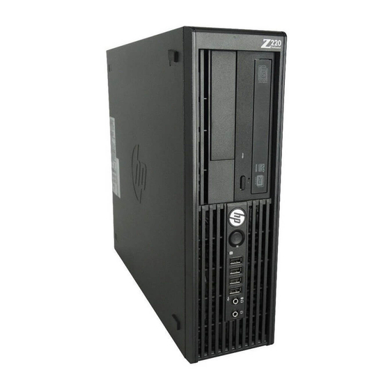 HP Z220 SFF Maintenance And Service Manual