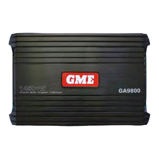 GME GA9800 Instruction Manual